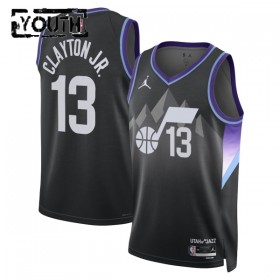 Camiseta Niños Utah Jazz Walter Clayton JR 2025-26 Jordan Statement Edition Negro Swingman